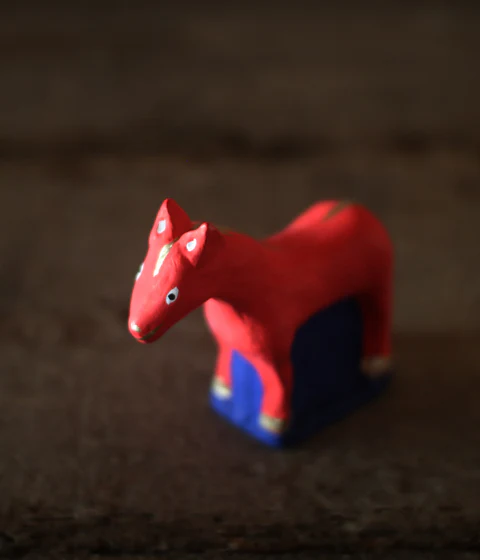 Yabase Clay Doll {Horse} Red