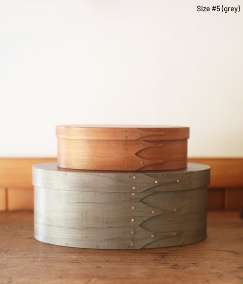Shaker Oval Box -Gray-