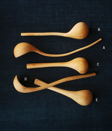 Hand-Carved Branch Coffee Scoops (L+)