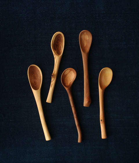 Hand-Carved Branch Dessert Spoons (M+)
