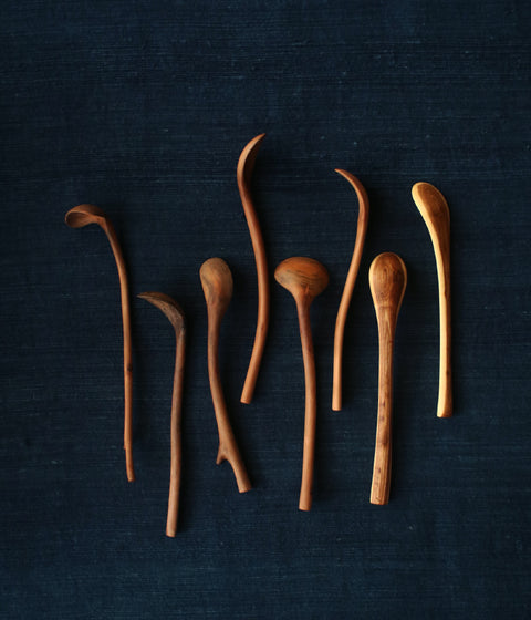 Hand-Carved Small Branch Spoons