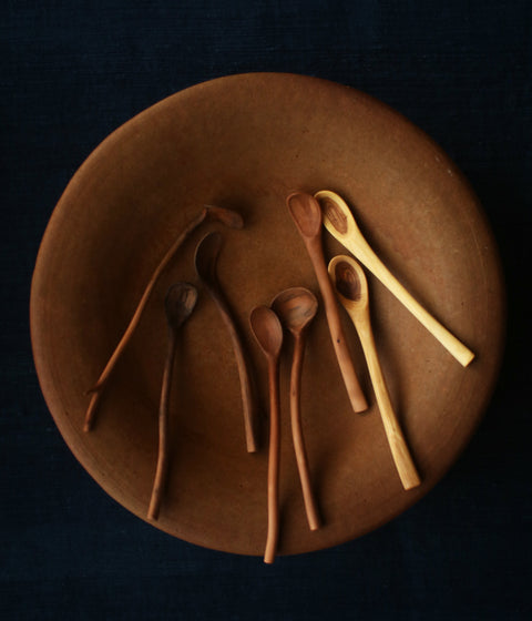 Hand-Carved Small Branch Spoons