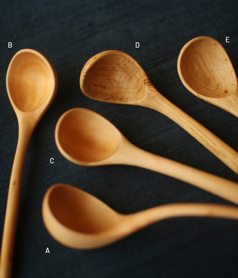 Hand-Carved Branch Coffee Scoops (L+)