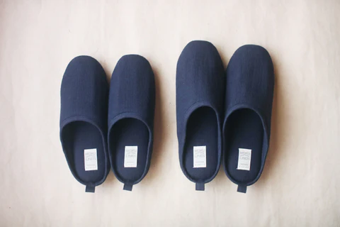 Moku Linen Room Shoes {Dark Blue}