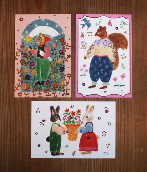Foil-Pressed Postcard Set {Aiko Fukawa} (20% OFF)