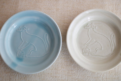 Mamezara Mini Dish {Cat} (20% OFF)