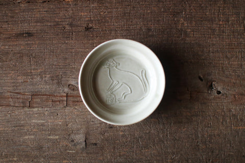 Mamezara Mini Dish {Cat} (20% OFF)