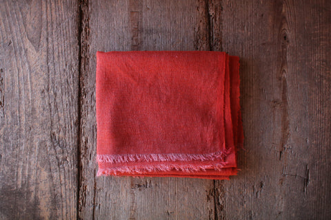 Botanically Dyed Wool Linen Scarf {Akane / Madder}