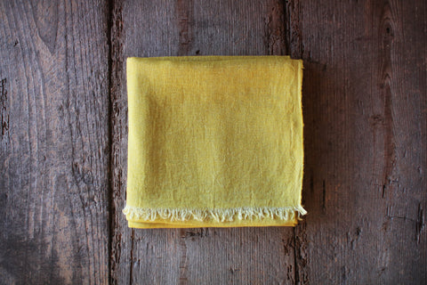 Botanically Dyed Wool Linen Scarf {Marigold}