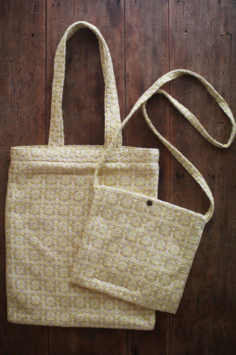 Woven Textile Record Tote Bag {mugiwara}