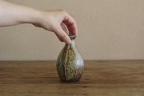 Salt Glaze Faceted Bottle Vase
