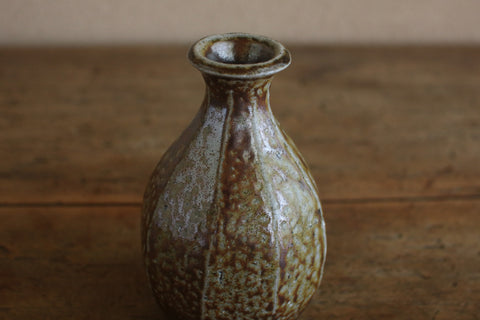 Salt Glaze Faceted Bottle Vase
