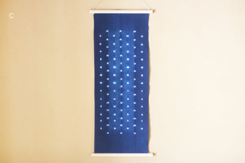 Aizome Hand-Dyed Tenugui {Butterfly Dots : B}