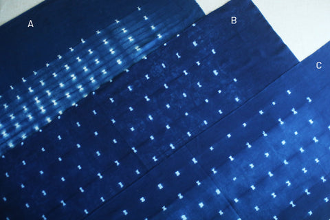 Aizome Hand-Dyed Tenugui {Butterfly Dots : B}