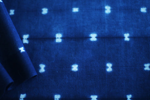 Aizome Hand-Dyed Tenugui {Butterfly Dots : B}