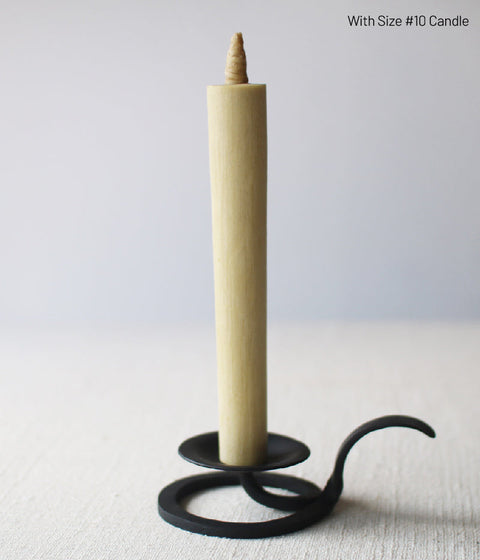 Hand-forged Iron Candle Holder with Round Handle {Large}