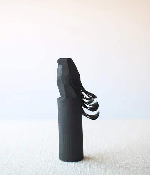 Hand-carved Wooden Hawk (Binchotan Charcoal)