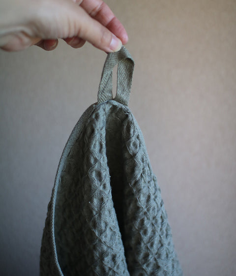 Waffle Cotton Linen Towels {Khaki}