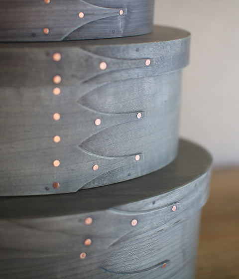 Shaker Oval Box -Gray-