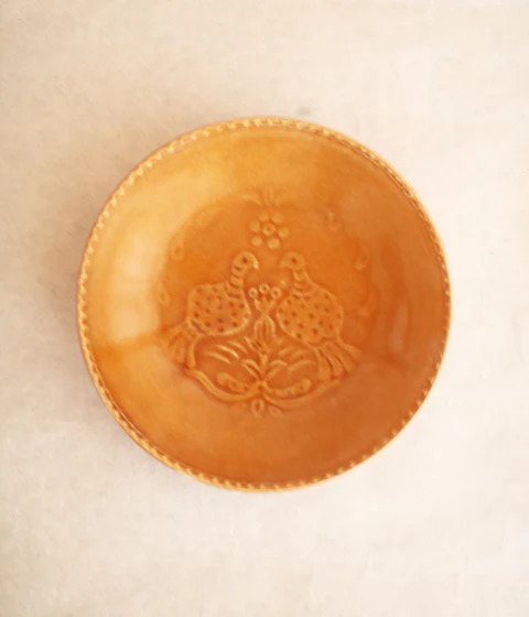 Katauchi Medium Plate {Birds / Light Brown}