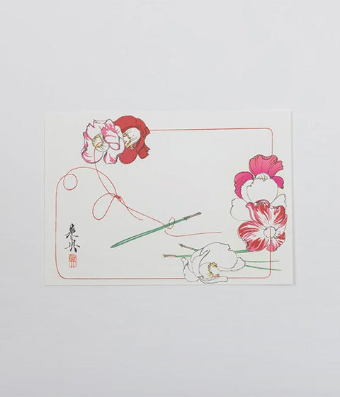 Shibata Zeshin "Hana-Kurabe" Post Cards (Set of 9)