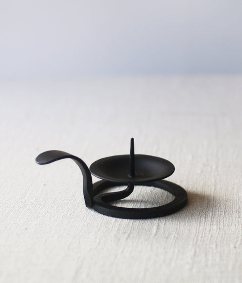 Hand-forged Iron Candle Holder with Handle {Small}