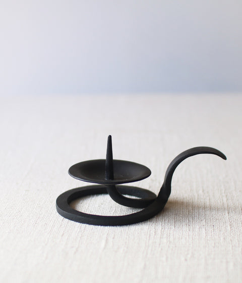 Hand-forged Iron Candle Holder with Handle {Large}