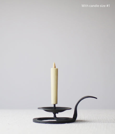Hand-forged Iron Candle Holder with Handle {Small}