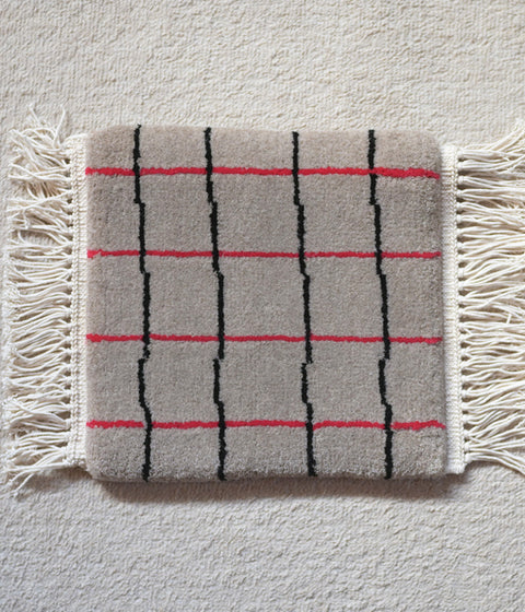 Yonezawa Dantsu Woven Wool Chair Mat {Whimsical Lattice} [15% OFF] - sold out