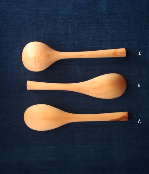 Hand-Carved Branch Serving Spoon [Yoshino Cherry]