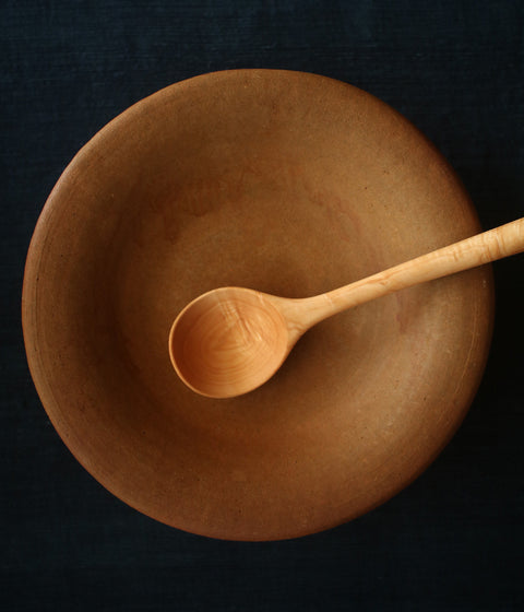 Hand-Carved Branch Serving Spoon [Yoshino Cherry]
