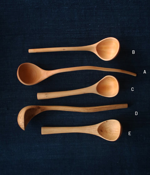 Hand-Carved Branch Coffee Scoops (L+)