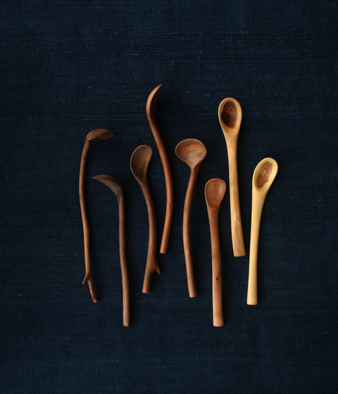 Hand-Carved Small Branch Spoons