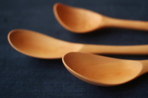 Hand-Carved Branch Serving Spoon [Yoshino Cherry]
