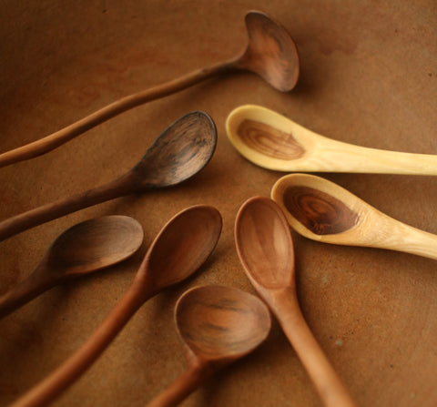 Hand-Carved Small Branch Spoons
