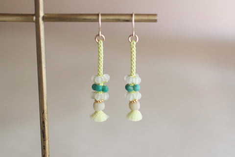 Kumihimo Silk Braided Earrings [I] - sold out