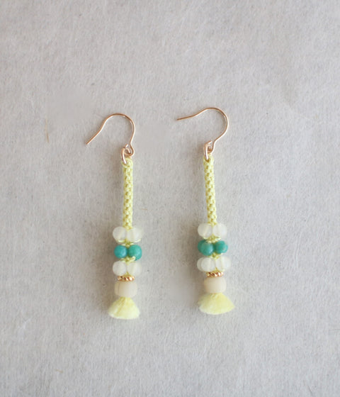 Kumihimo Silk Braided Earrings [I] - sold out