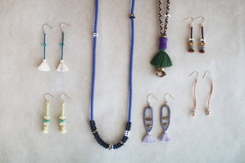 Kumihimo Silk Braided Earrings [K] - sold out