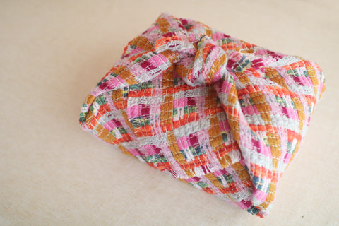 Woven Wool Square Cloth/Scarf {sakuragai} (10% OFF)