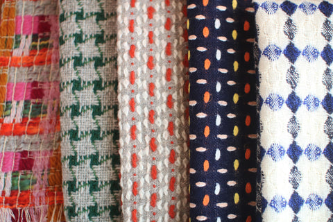 Woven Wool Square Cloth/Scarf {Ohajiki - Blue} (10% OFF)