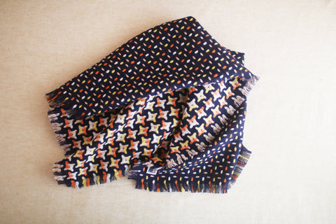Woven Wool Square Cloth/Scarf {matsuribayashi}