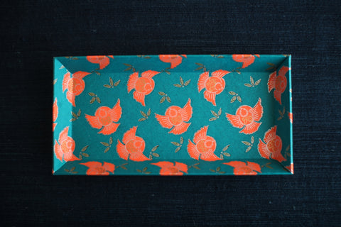 Chiyogami Paper Tray {Sparrow}