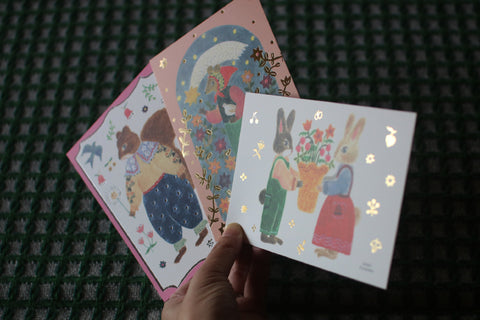 Foil-Pressed Postcard Set {Aiko Fukawa} (20% OFF)
