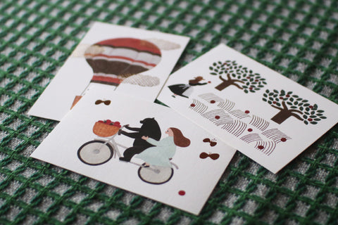 Foil-Pressed Postcard Set {Necktie} (20% OFF)