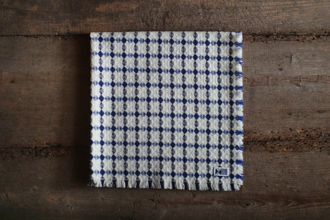 Woven Wool Square Cloth/Scarf {Ohajiki - Blue} (10% OFF)