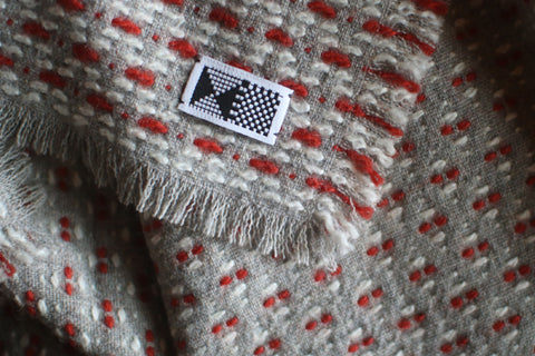 Woven Wool Square Cloth/Scarf {sashiko} (10% OFF)