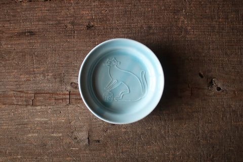 Mamezara Mini Dish {Cat} (20% OFF)