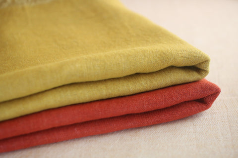 Botanically Dyed Wool Linen Scarf {Marigold}