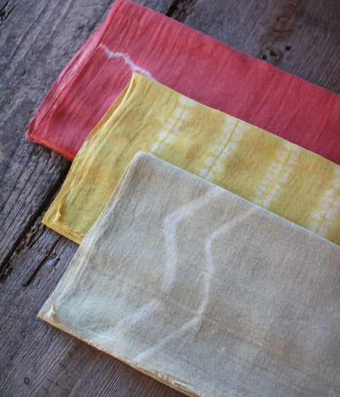 Botanically Dyed Cotton Gauze Scarf