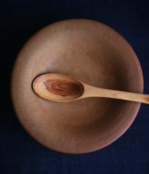 Hand-Carved Branch Serving Spoon [Walnut]